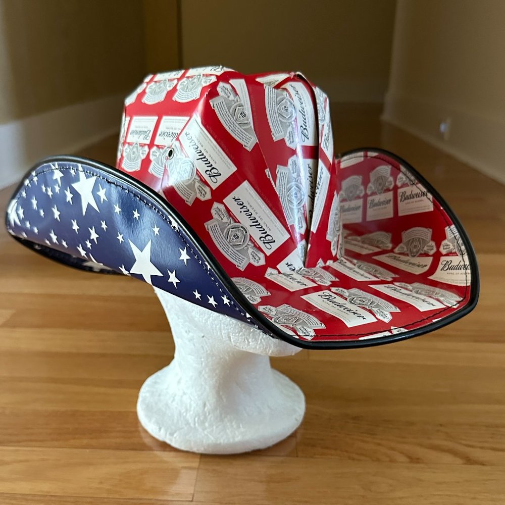 Budweiser Beer Box Cardboard Cowboy Hat Gem
